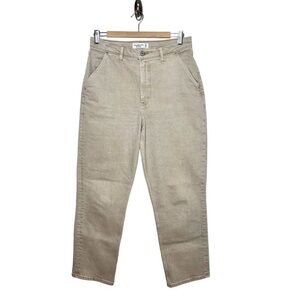 Abercrombie & Fitch Curve Love The 90s Straight Ultra High Rise Jeans Tan 30/10